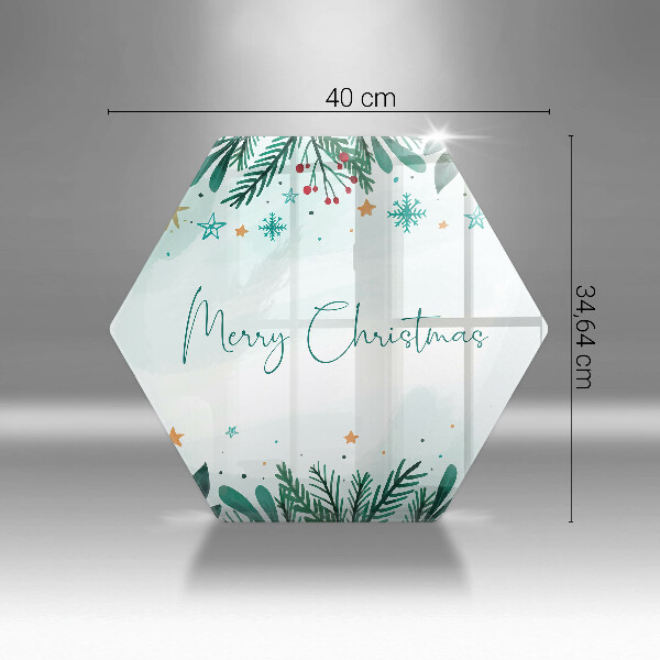 Tagliere in vetro Merry Christmas