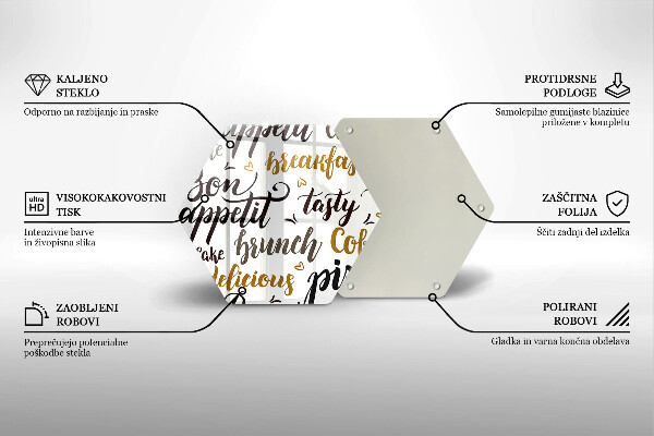 Tagliere in vetro Sottotitoli buon appetito