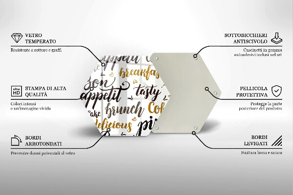 Tagliere in vetro Sottotitoli buon appetito