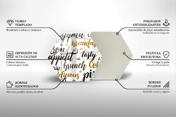 Tagliere in vetro Sottotitoli buon appetito