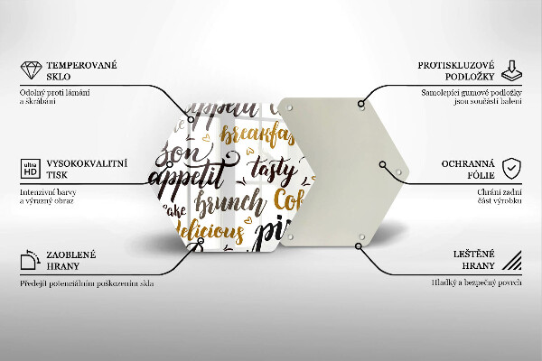 Tagliere in vetro Sottotitoli buon appetito