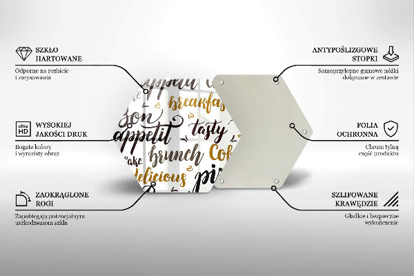 Tagliere in vetro Sottotitoli buon appetito