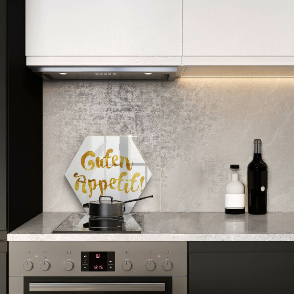 Tagliere in vetro L'iscrizione Guten Appetit!