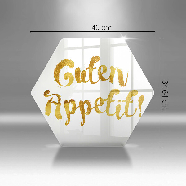 Tagliere in vetro L'iscrizione Guten Appetit!