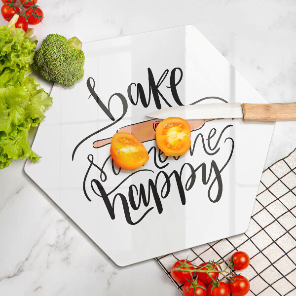 Tagliere in vetro Cuocere qualcuno felice