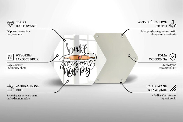 Tagliere in vetro Cuocere qualcuno felice