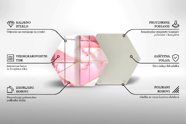 Tagliere in vetro Marmo geometrico