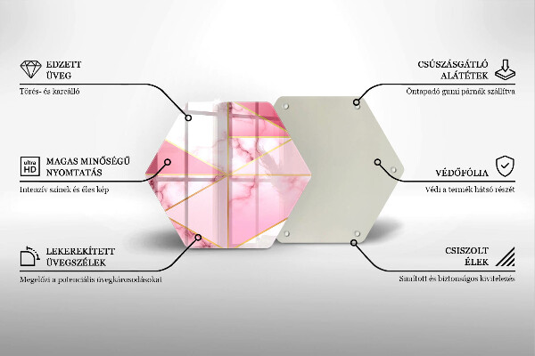 Tagliere in vetro Marmo geometrico
