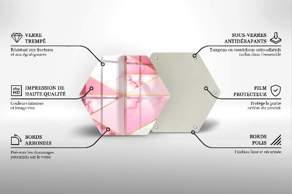 Tagliere in vetro Marmo geometrico