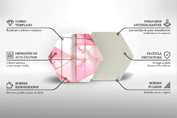 Tagliere in vetro Marmo geometrico