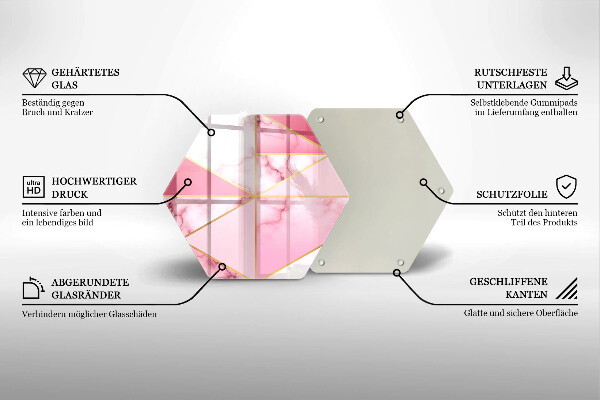 Tagliere in vetro Marmo geometrico