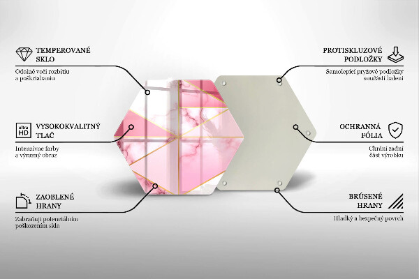 Tagliere in vetro Marmo geometrico