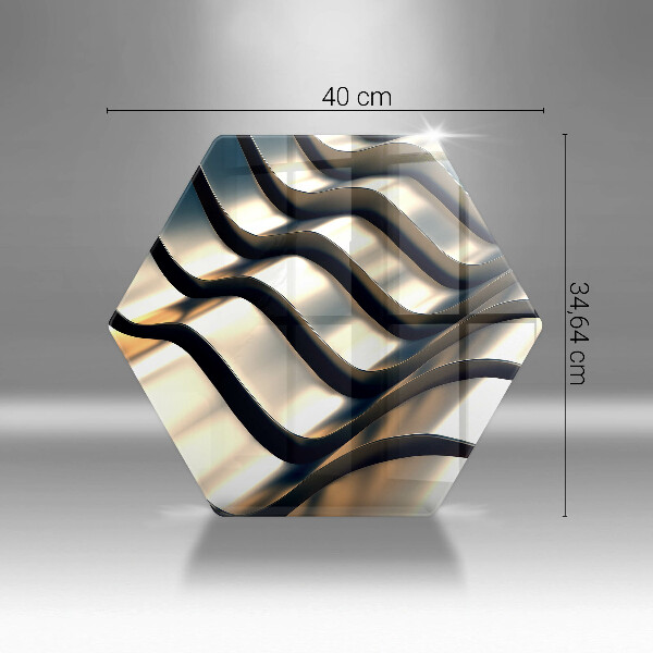 Tagliere in vetro Forme metalliche 3D