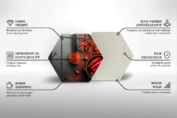 Tagliere in vetro Peperoncini rossi