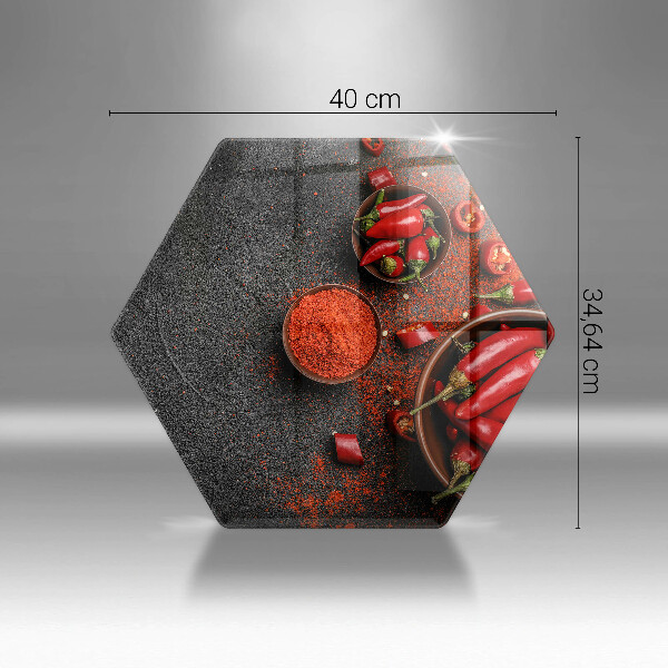 Tagliere in vetro Peperoncini rossi