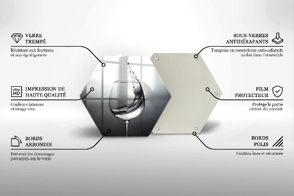 Tagliere in vetro Un bicchiere d'acqua