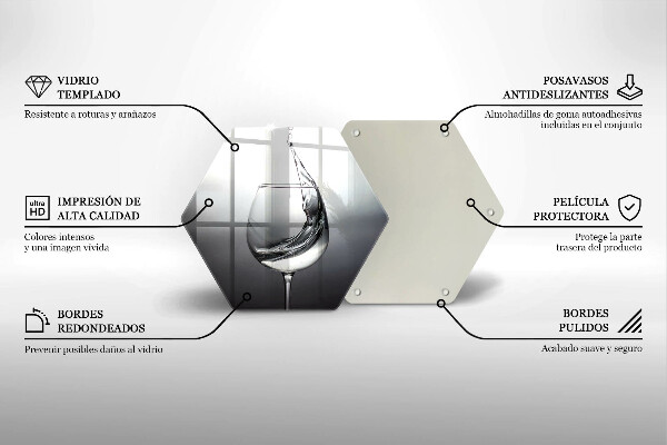 Tagliere in vetro Un bicchiere d'acqua