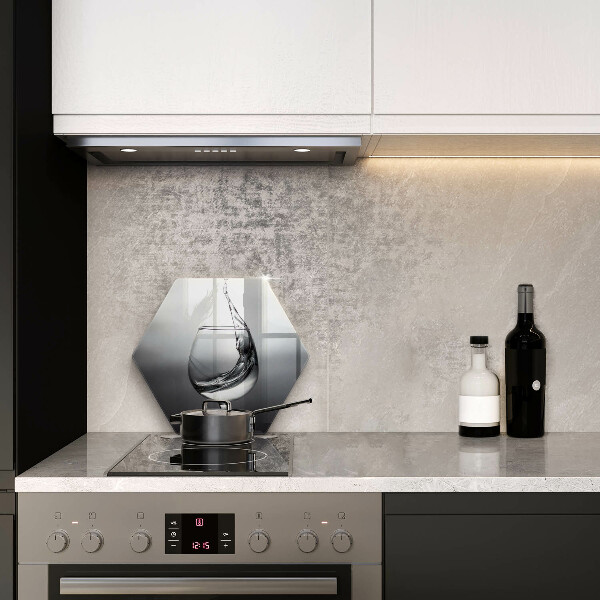 Tagliere in vetro Un bicchiere d'acqua