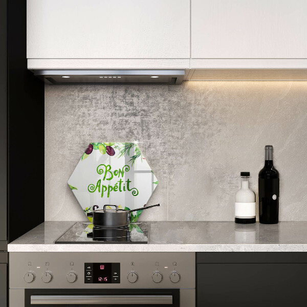 Tagliere in vetro Iscrizione Bon Appetit