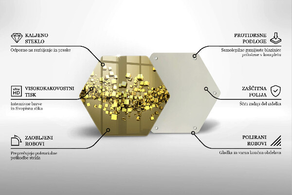 Tagliere in vetro Geometria astratta 3D