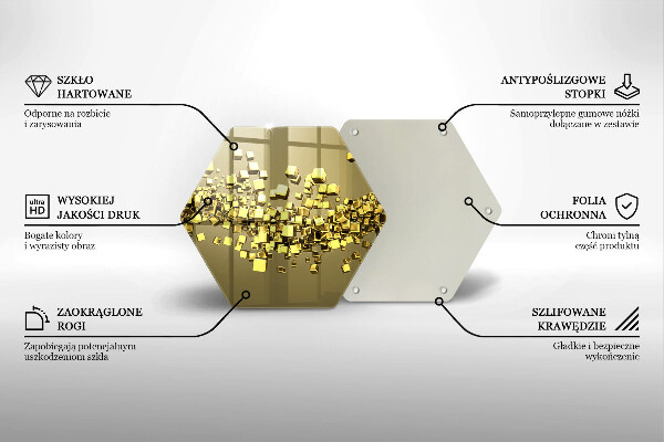 Tagliere in vetro Geometria astratta 3D