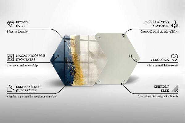 Tagliere in vetro Astrazione dell'oro