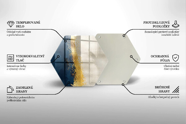 Tagliere in vetro Astrazione dell'oro