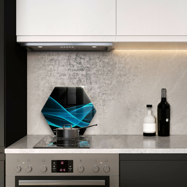 Tagliere in vetro Astrazione blu