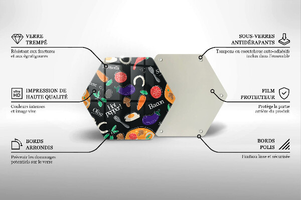 Tagliere in vetro Illustrazione del cibo