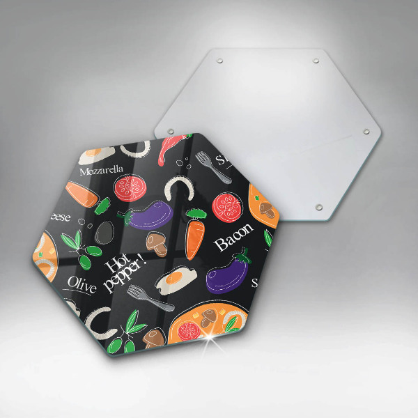 Tagliere in vetro Illustrazione del cibo