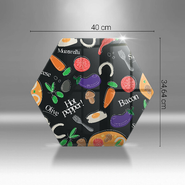 Tagliere in vetro Illustrazione del cibo