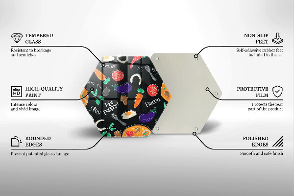 Tagliere in vetro Illustrazione del cibo