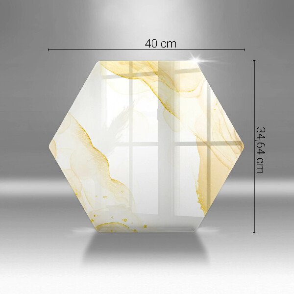 Tagliere in vetro Astrazione dorata