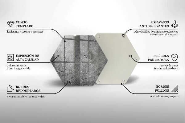 Tagliere in vetro Struttura in pietra concreta