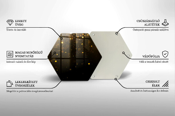 Tagliere in vetro temperato Scintillio d'oro