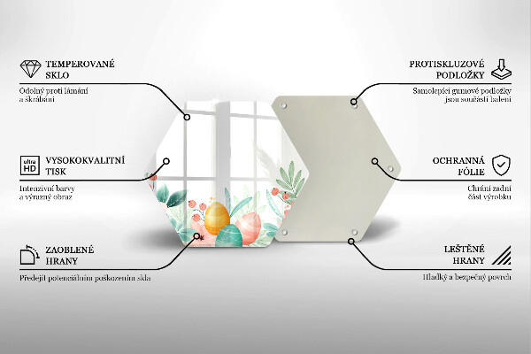 Tagliere in vetro uova di Pasqua