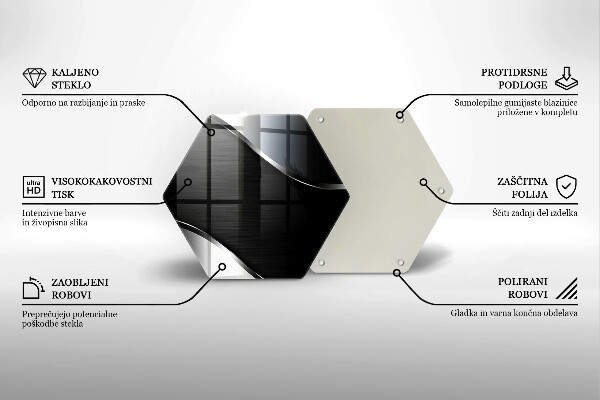 Tagliere in vetro Astrazione del metallo