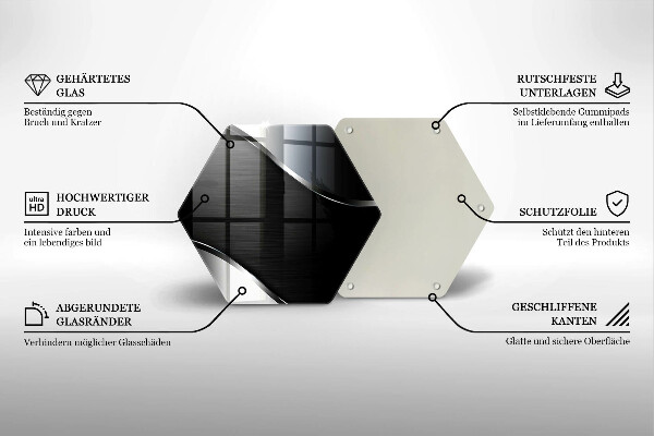 Tagliere in vetro Astrazione del metallo