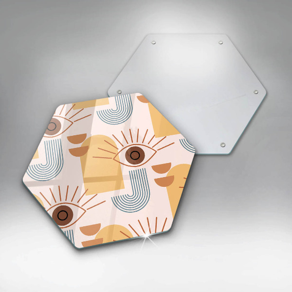 Tagliere in vetro Modello occhi boho