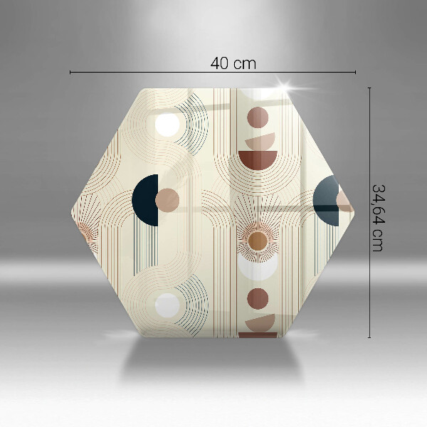 Tagliere in vetro Forme geometriche boho