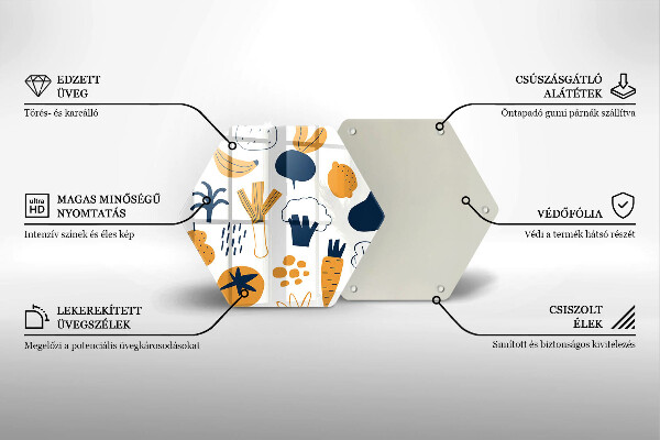 Tagliere in vetro Illustrazione del cibo