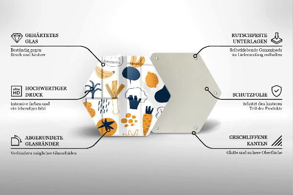 Tagliere in vetro Illustrazione del cibo