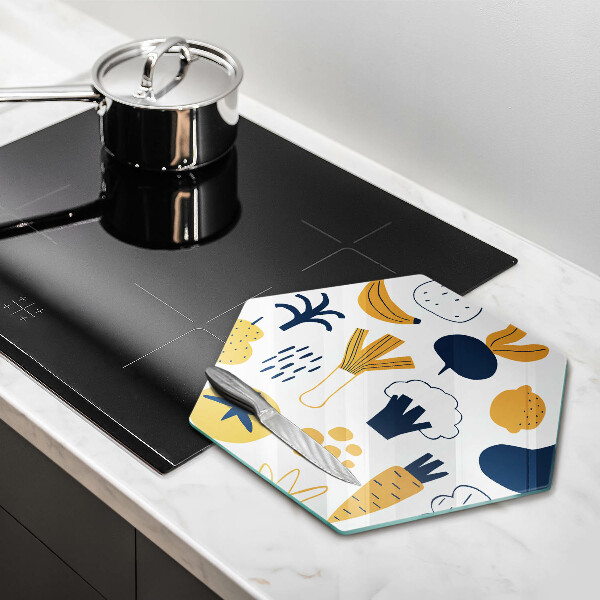 Tagliere in vetro Illustrazione del cibo