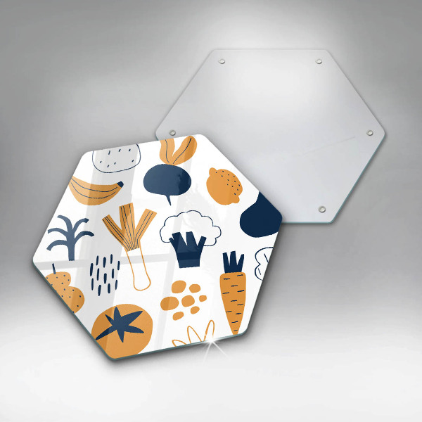 Tagliere in vetro Illustrazione del cibo