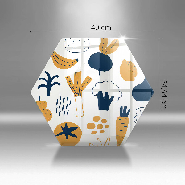 Tagliere in vetro Illustrazione del cibo