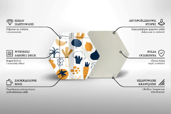 Tagliere in vetro Illustrazione del cibo