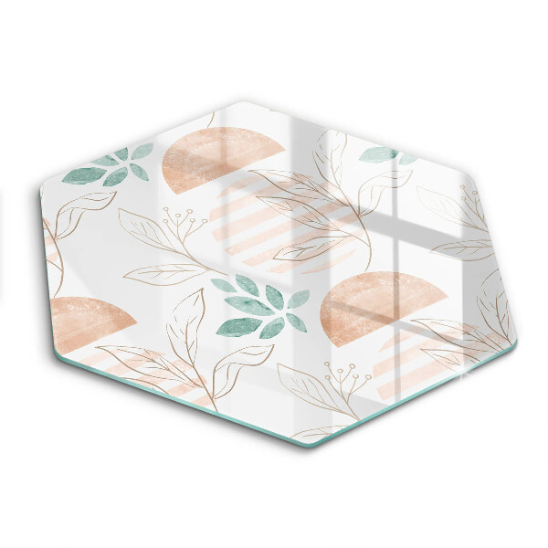 Tagliere in vetro Modello di foglie Boho