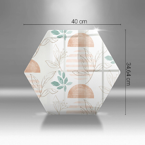 Tagliere in vetro Modello di foglie Boho