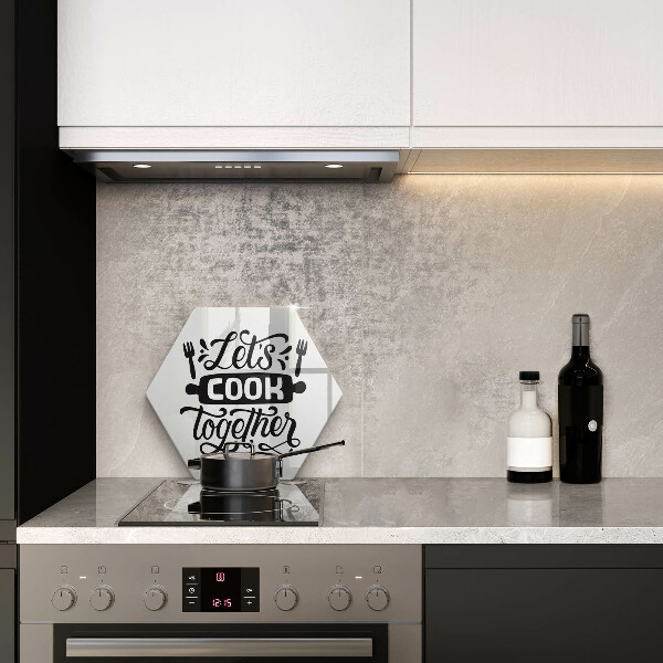 Tagliere in vetro Let's cook together