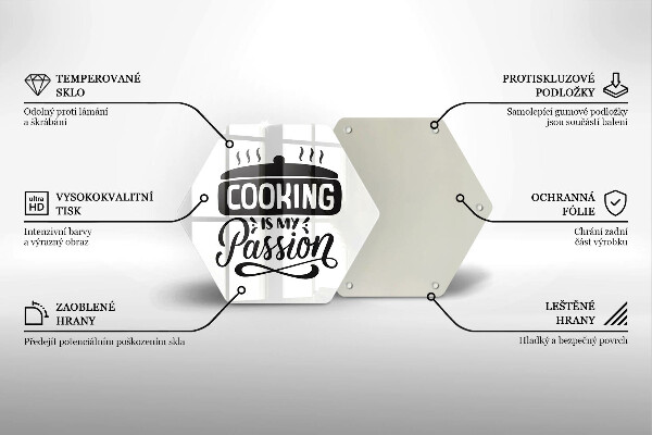 Tagliere in vetro Cucinare è la mia passione